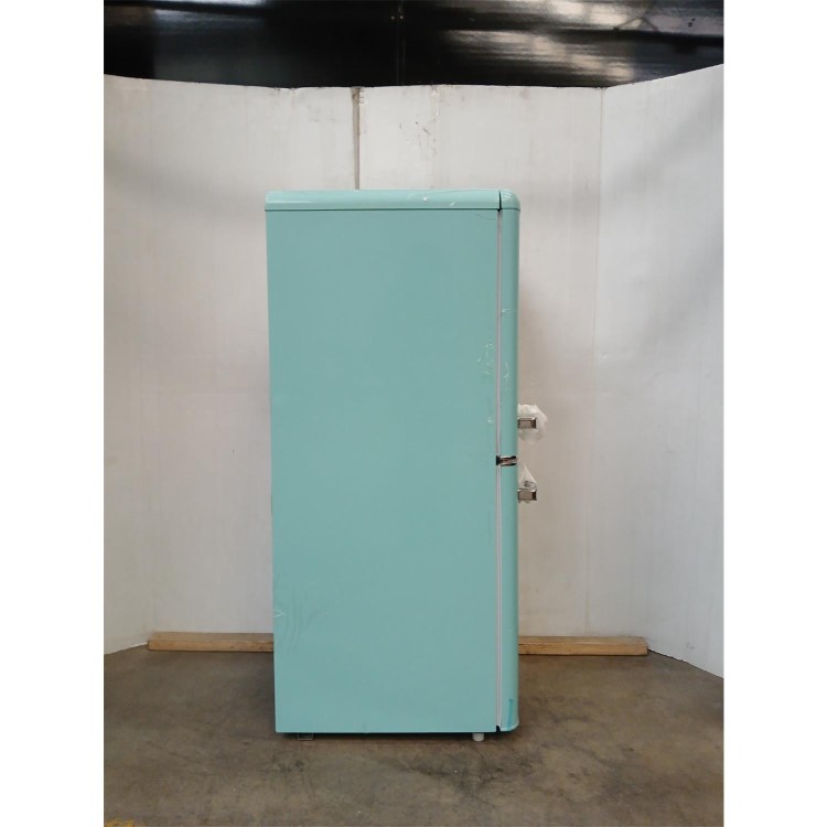GRADE A2 - electriQ 153 Litre 60/40 Retro Freestanding Fridge Freezer - Blue Total No Frost