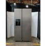 GRADE A2 - electriQ 513 Litre Side-by-Side American Fridge Freezer – Stainless Steel