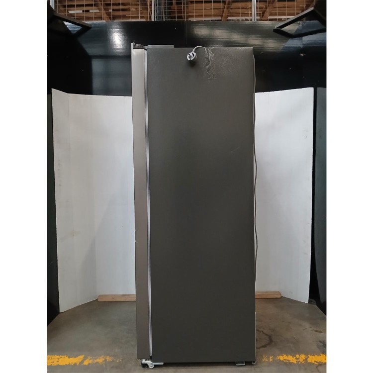 GRADE A2 - electriQ 513 Litre Side-by-Side American Fridge Freezer – Stainless Steel