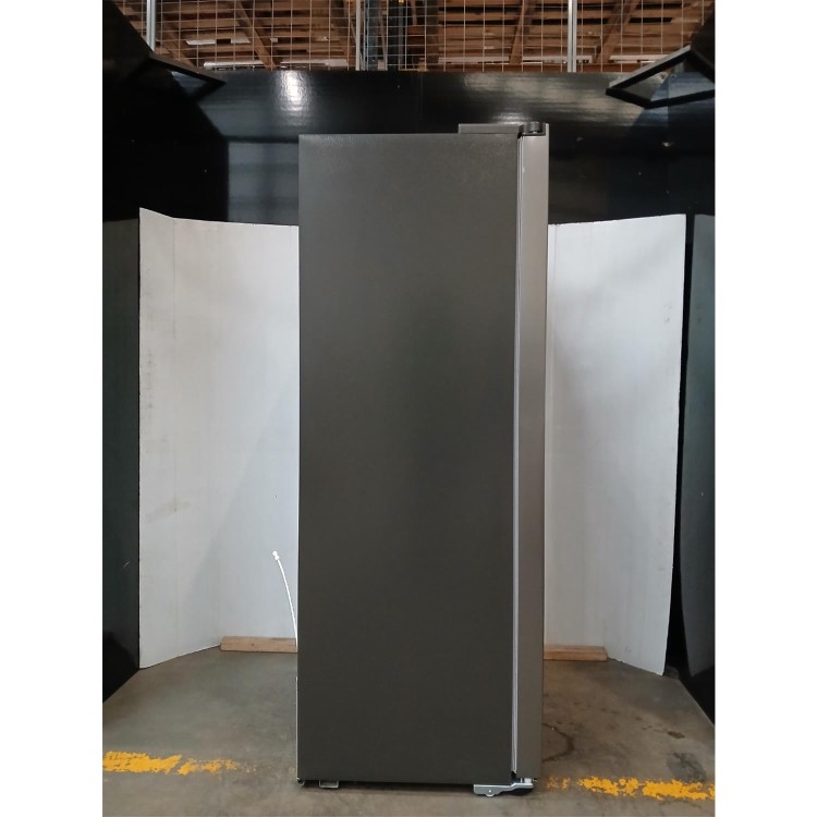 GRADE A2 - electriQ 513 Litre Side-by-Side American Fridge Freezer – Stainless Steel