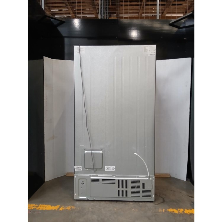 GRADE A2 - electriQ 513 Litre Side-by-Side American Fridge Freezer – Stainless Steel