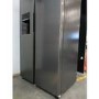 GRADE A2 - electriQ 513 Litre Side-by-Side American Fridge Freezer – Stainless Steel