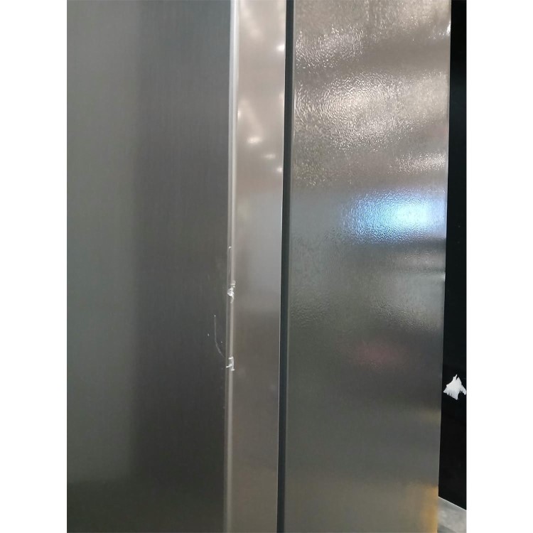 GRADE A2 - electriQ 513 Litre Side-by-Side American Fridge Freezer – Stainless Steel