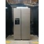 GRADE A2 - electriQ 513 Litre Side-by-Side American Fridge Freezer – Stainless Steel