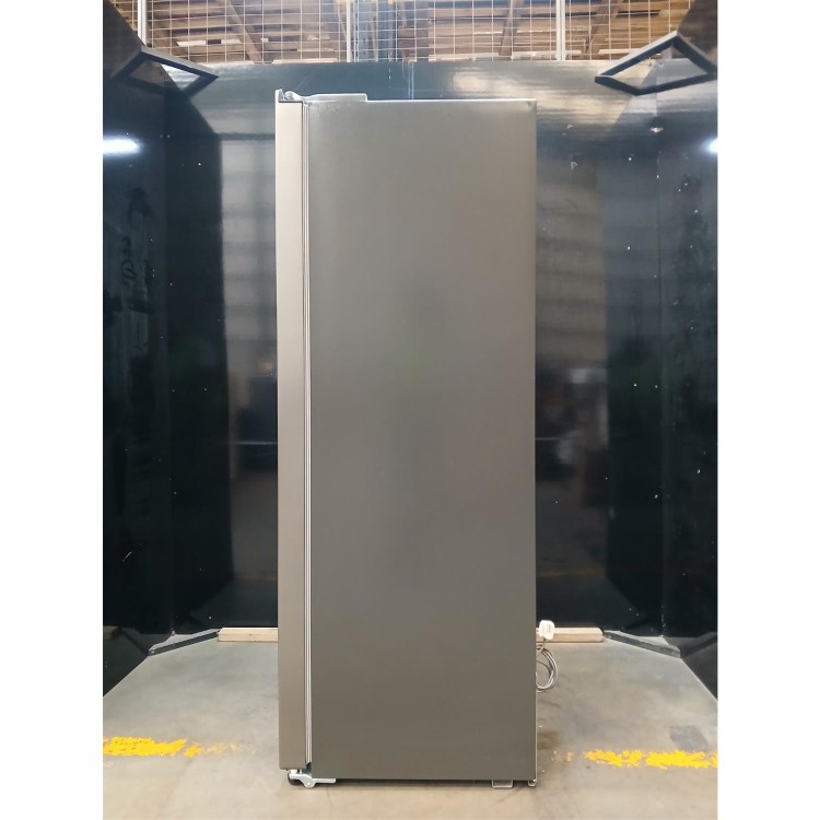 GRADE A2 - electriQ 513 Litre Side-by-Side American Fridge Freezer – Stainless Steel