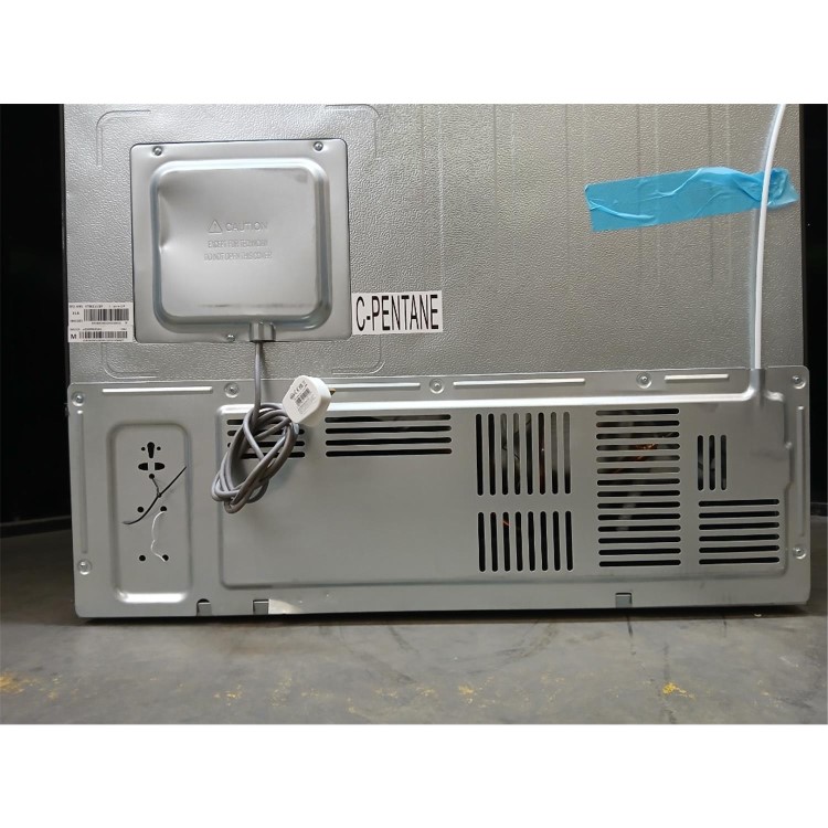 GRADE A2 - electriQ 513 Litre Side-by-Side American Fridge Freezer – Stainless Steel