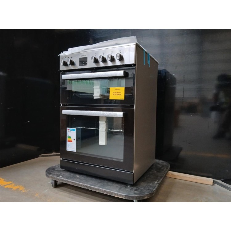Refurbished electriQ 60cm Dual Fuel Cooker - Stainless Steel