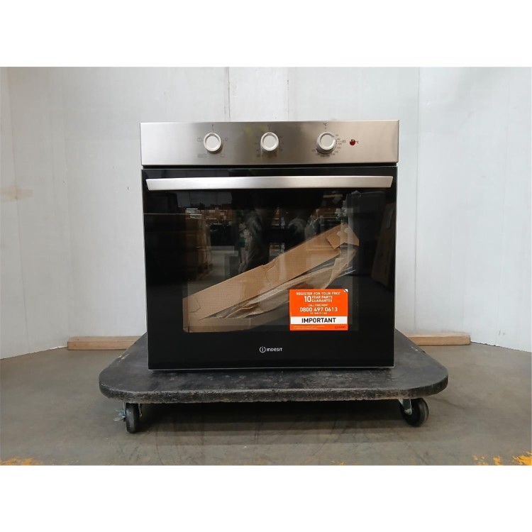 GRADE A2 - Indesit IO232HXUK Electric Conventional Single Oven - Stainless Steel  