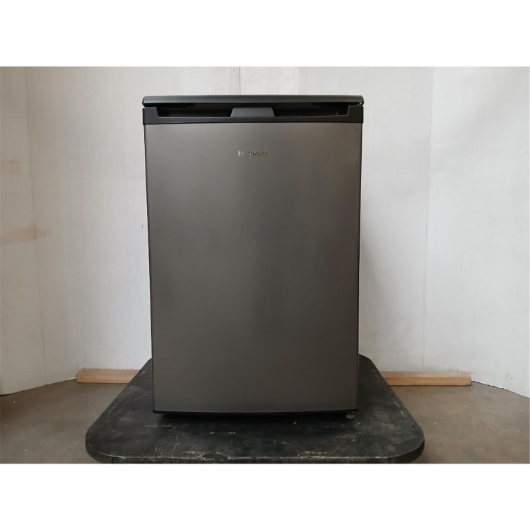 GRADE A2 - Hotpoint 128 Litre Freestanding Under Counter Larder Fridge - Grey