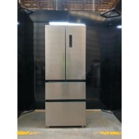 GRADE A2 - electriQ 391 Litre French Style American Fridge Freezer - Stainless Steel