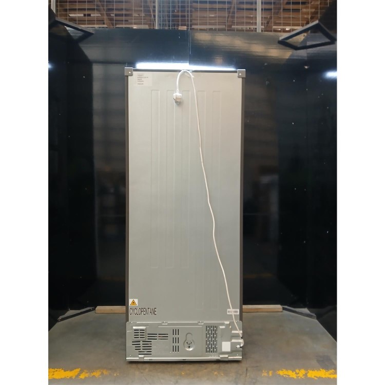 GRADE A2 - electriQ 391 Litre French Style American Fridge Freezer - Stainless Steel