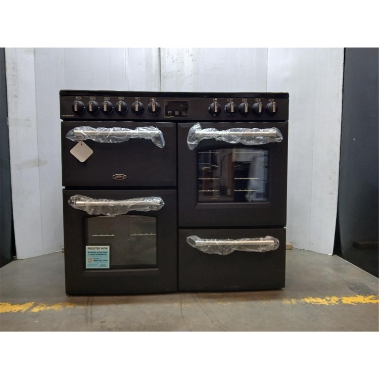 GRADE A2 - Belling Farmhouse 100cm Dual Fuel Range Cooker - Grey