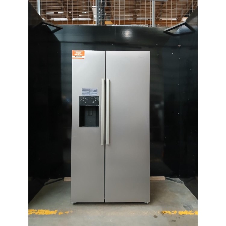 Refurbished Hotpoint HPG2 6573W XP4UK Dual No Frost American Fridge Freezer with Water and Ice Dispenser - Stainless Steel