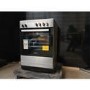 GRADE A2 - electriQ 60cm Dual Fuel Single Oven Cooker - Stainless Steel