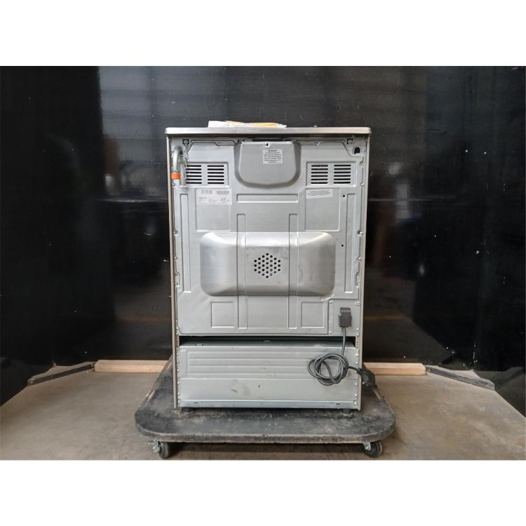 GRADE A2 - electriQ 60cm Dual Fuel Single Oven Cooker - Stainless Steel