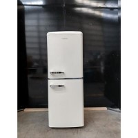 GRADE A2 - electriQ 153 Litre 60/40 Retro Freestanding Fridge Freezer - Cream Total No Frost