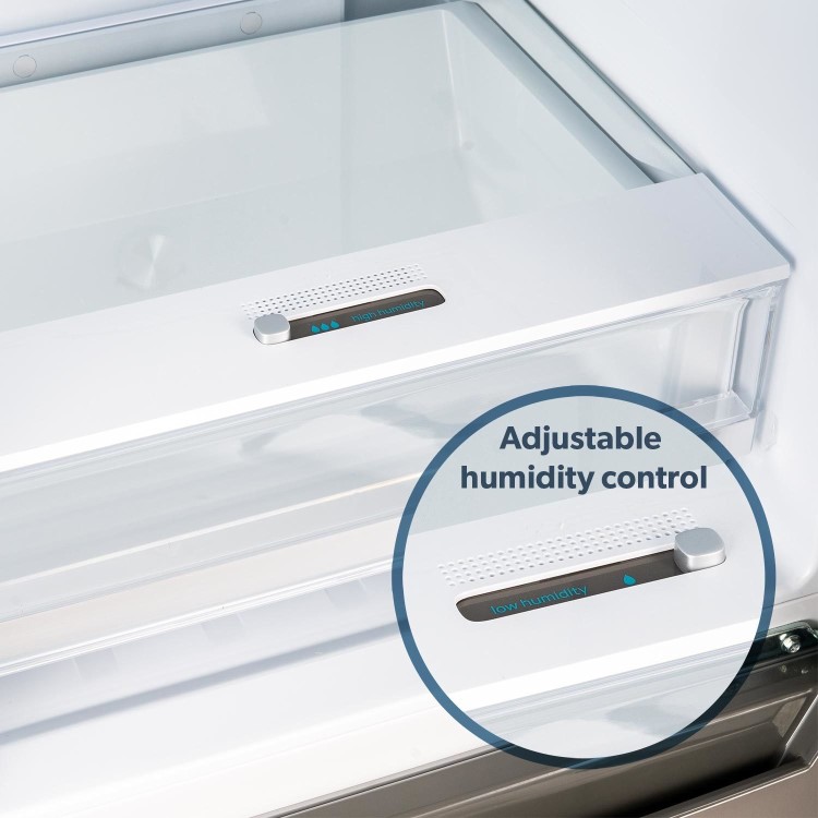 Refurbished electriQ eiQ54MDFFINOX 282 Litre Fridge Freezer - Total No Frost in Stainless Steel