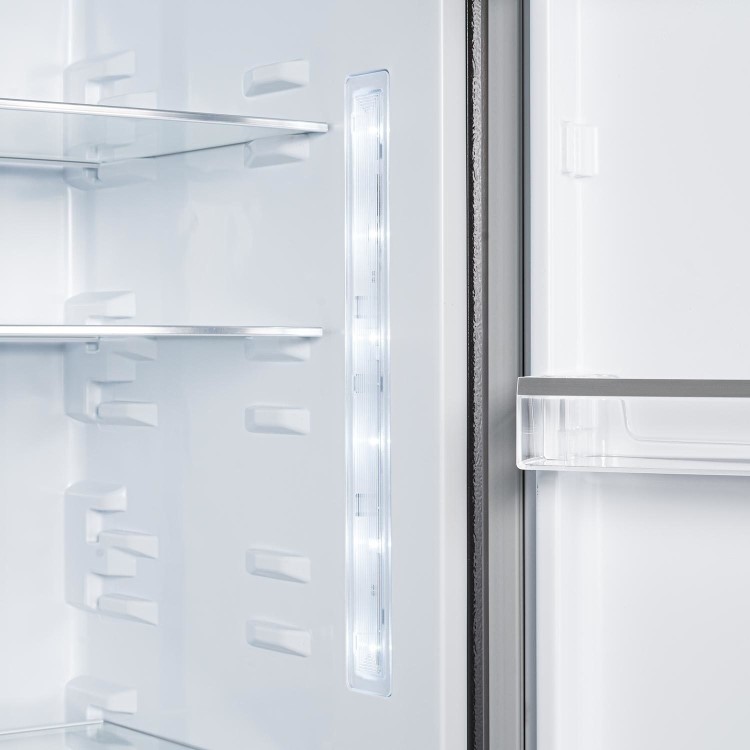 Refurbished electriQ eiQ54MDFFINOX 282 Litre Fridge Freezer - Total No Frost in Stainless Steel