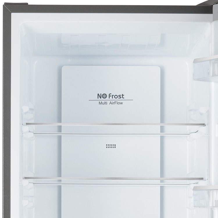Refurbished electriQ eiQ54MDFFINOX 282 Litre Fridge Freezer - Total No Frost in Stainless Steel