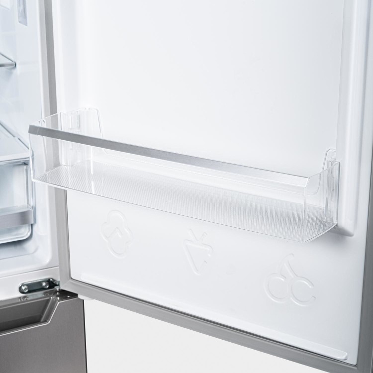 Refurbished electriQ eiQ54MDFFINOX 282 Litre Fridge Freezer - Total No Frost in Stainless Steel