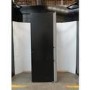 GRADE A2 - electriQ 320 Litre French Style American Fridge Freezer - Black Glass