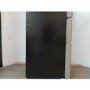 GRADE A2 - electriQ 320 Litre French Style American Fridge Freezer - Black Glass