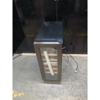 GRADE A2 - electriQ 18 Bottle Capacity 30cm Freestanding Under Counter Wine Cooler - Premium Dark Stainless Steel