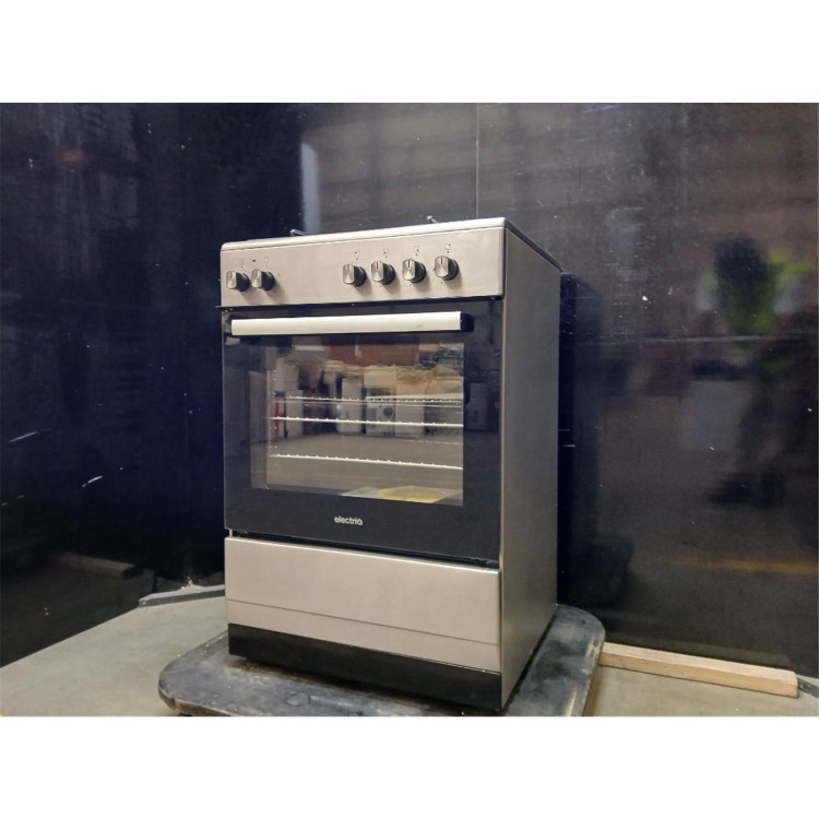 Refurbished electriQ 60cm Dual Fuel Single Oven Cooker - Stainless Steel
