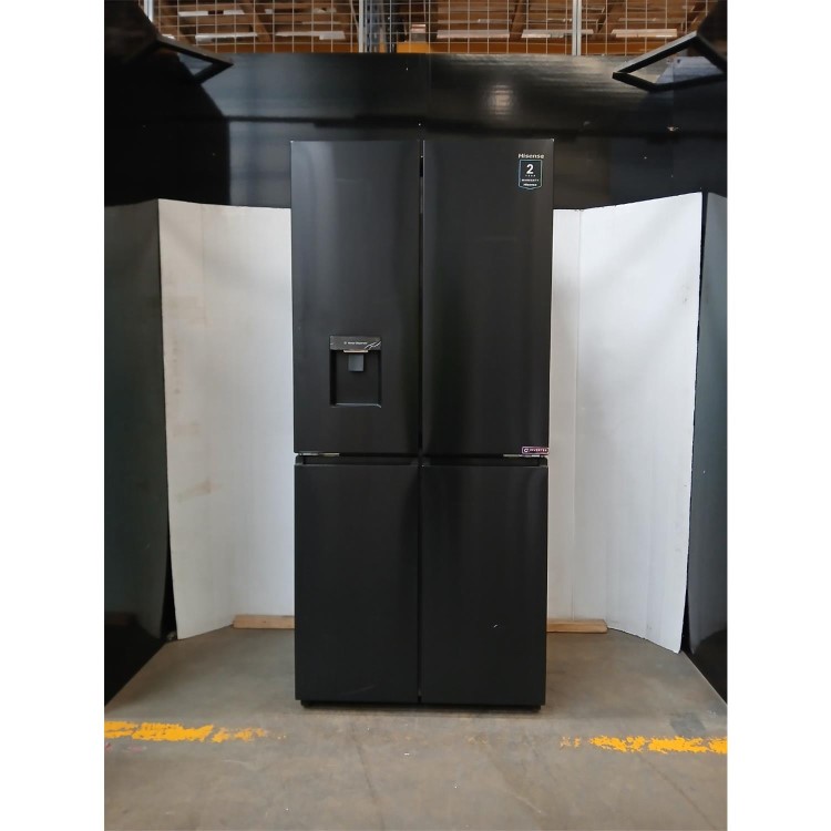 GRADE A2 - Hisense Pureflat Infinite 482 Litre Four Door American Fridge Freezer - Black