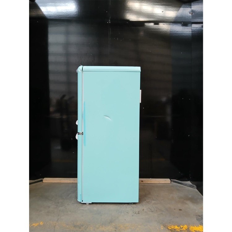 GRADE A2 - electriQ 153 Litre 60/40 Retro Freestanding Fridge Freezer - Blue Total No Frost