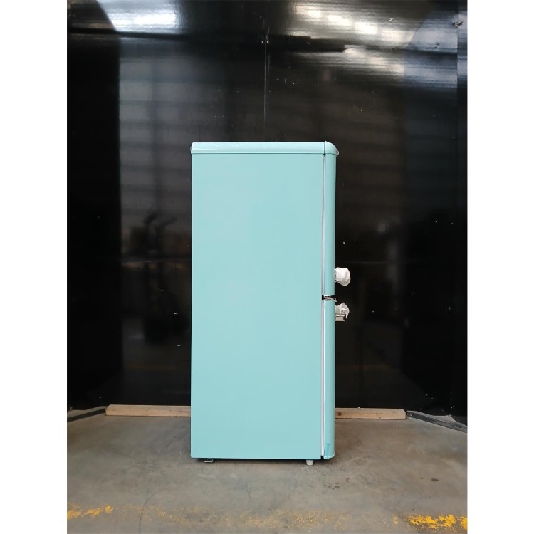 GRADE A2 - electriQ 153 Litre 60/40 Retro Freestanding Fridge Freezer - Blue Total No Frost