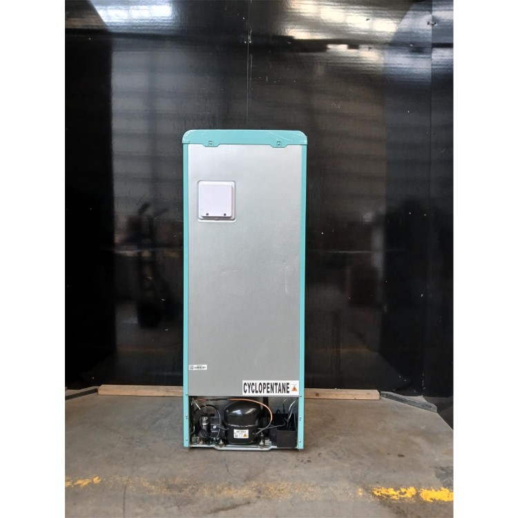 GRADE A2 - electriQ 153 Litre 60/40 Retro Freestanding Fridge Freezer - Blue Total No Frost