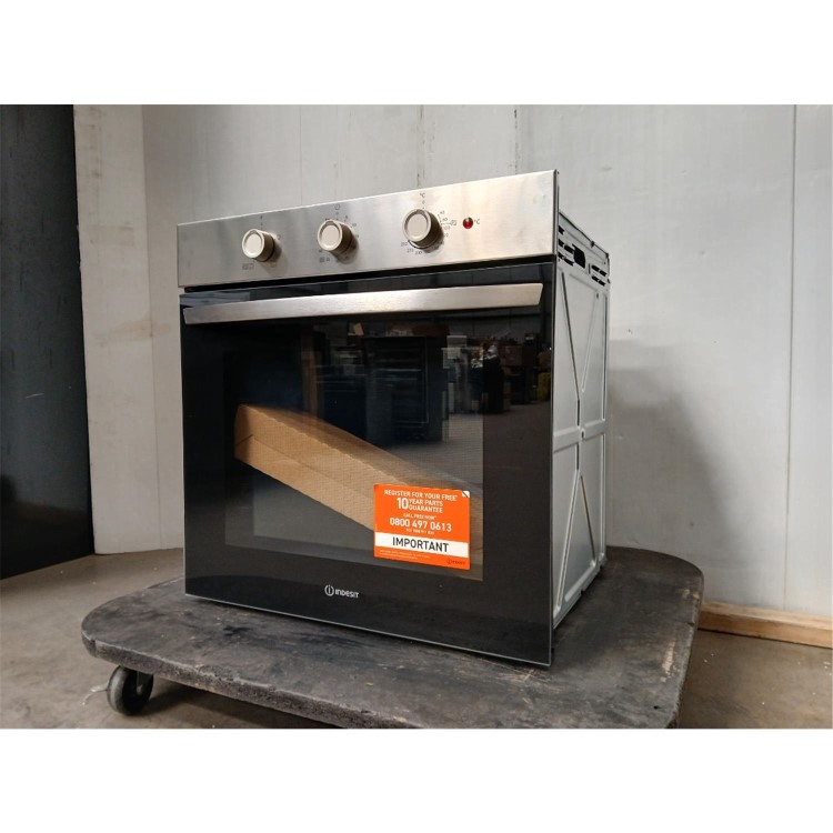 GRADE A2 - Indesit IO232HXUK Electric Conventional Single Oven - Stainless Steel  