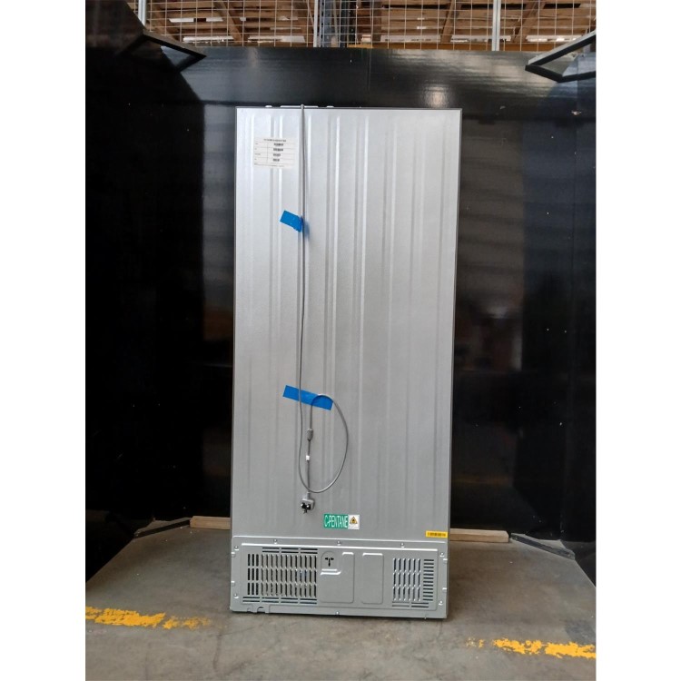GRADE A2 - electriQ 415 Litre Four Door American Fridge Freezer with Water Dispenser - Stainless Steel