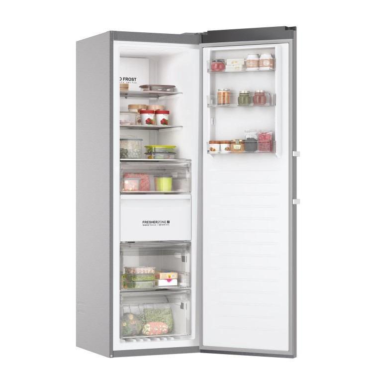 Refurbished Haier Instaswitch H3F330SEH1 Freestanding 330 Litre Upright Freezer Silver