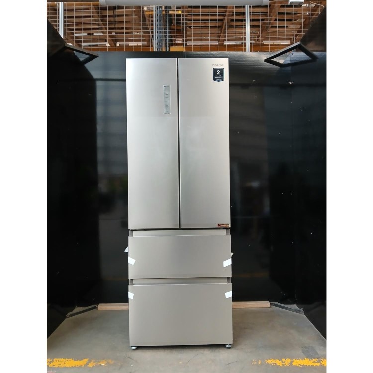 GRADE A2 - Hisense PureFlat 485 Litre French Style American Fridge Freezer - Stainless Steel
