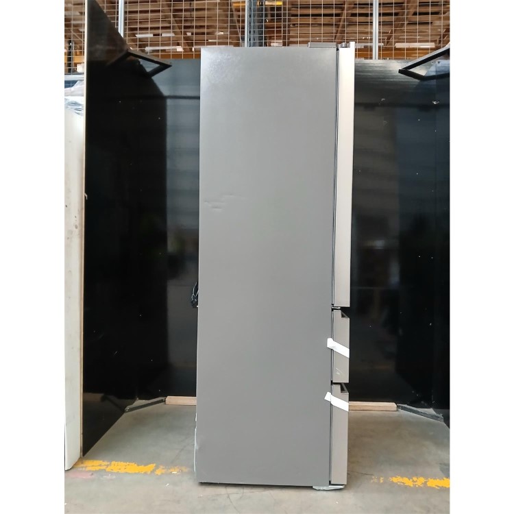 GRADE A2 - Hisense PureFlat 485 Litre French Style American Fridge Freezer - Stainless Steel