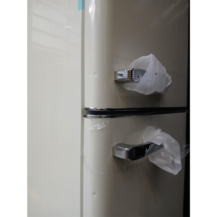 GRADE A2 - electriQ 244 Litre 60/40 Retro Freestanding Fridge Freezer - Cream