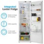 Refurbished electriQ 294 Litre 177cm Integrated In Column Fridge with Sliding Door Hinge