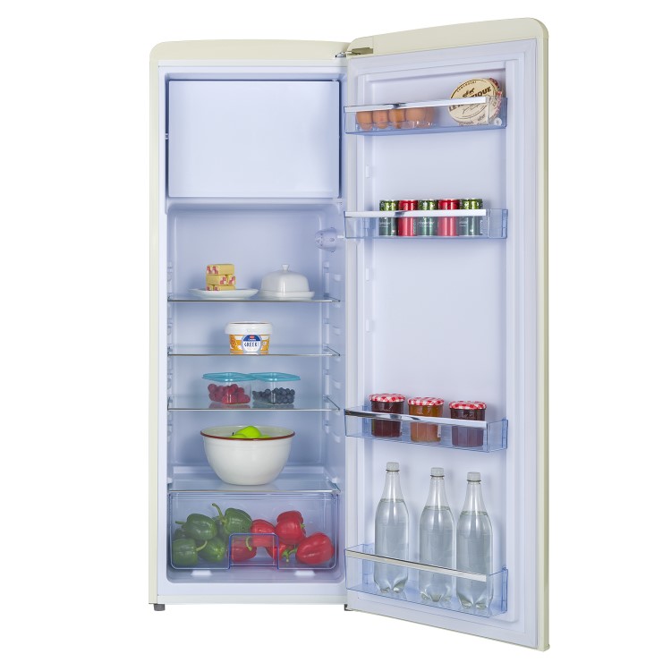 Refurbished electriQ 194 Litre Freestanding Fridge  - Cream