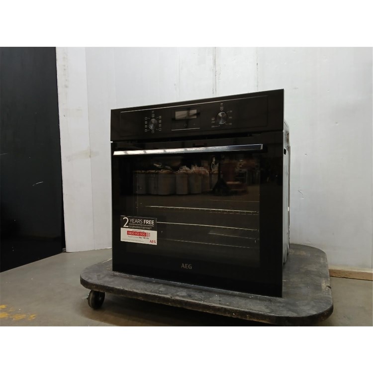GRADE A2 - AEG 3000 Series BEX335011B Electric Single Oven - Black  
