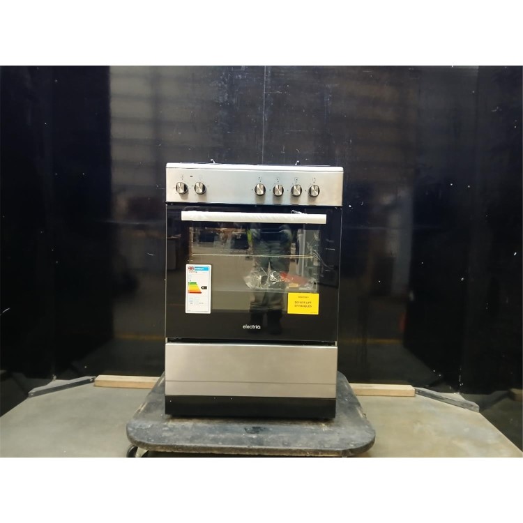 GRADE A2 - electriQ 60cm Dual Fuel Single Oven Cooker - Stainless Steel