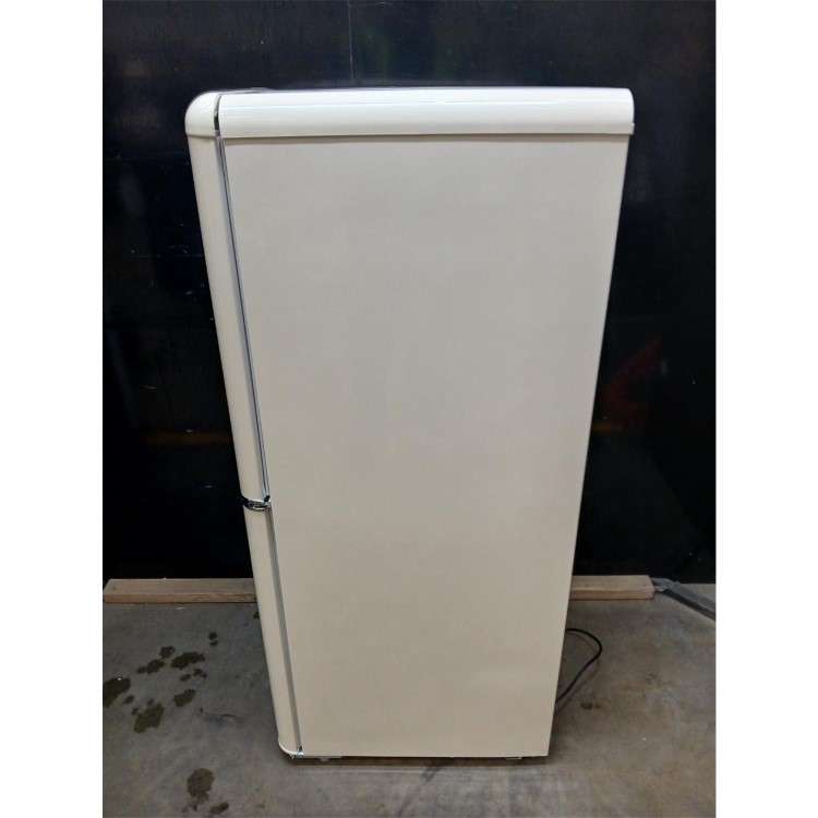 Refurbished electriQ 153 Litre 60/40 Retro Freestanding Fridge Freezer - Cream Total No Frost