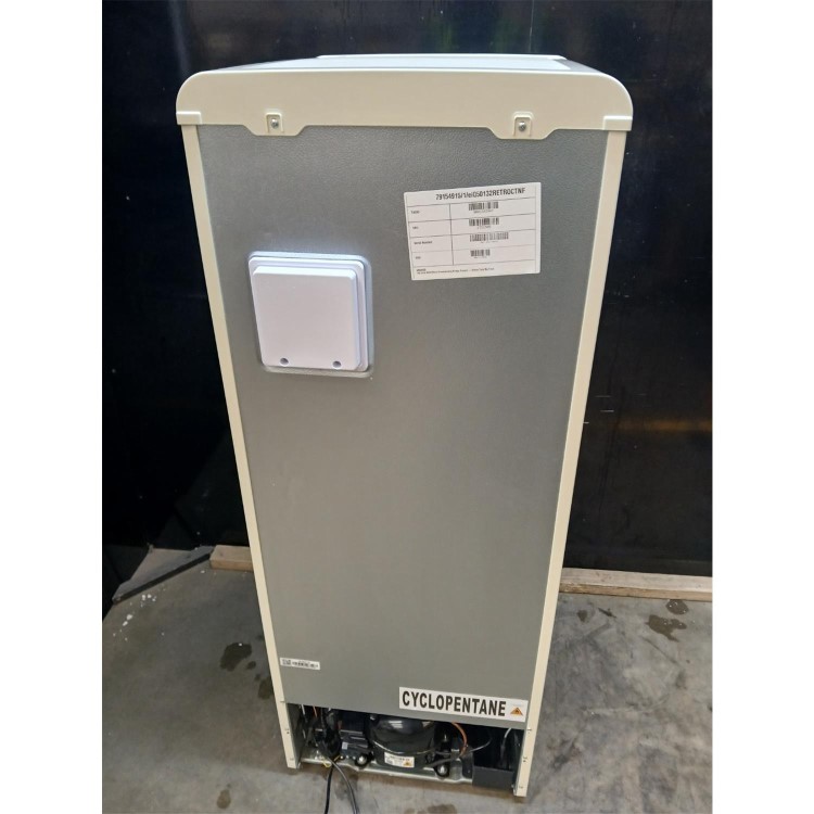Refurbished electriQ 153 Litre 60/40 Retro Freestanding Fridge Freezer - Cream Total No Frost