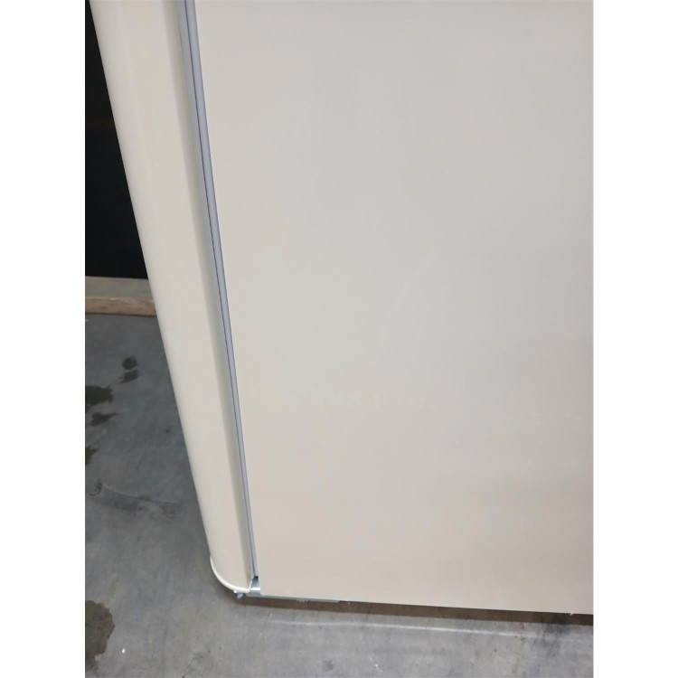 Refurbished electriQ 153 Litre 60/40 Retro Freestanding Fridge Freezer - Cream Total No Frost