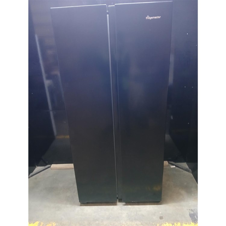Refurbished Fridgemaster 441 Litre Side-By-Side American Fridge Freezer - Black