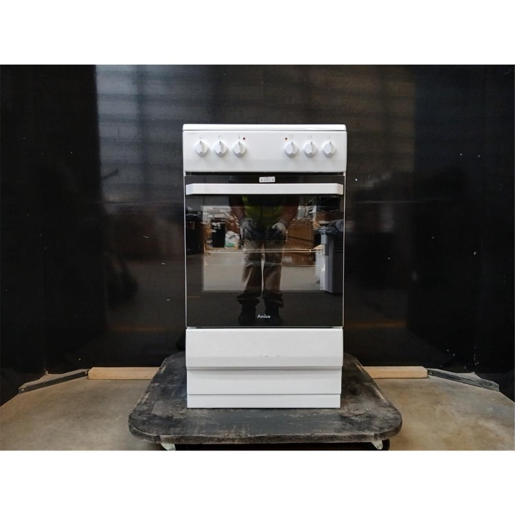 GRADE A2 - Amica 50cm Electric Cooker - White