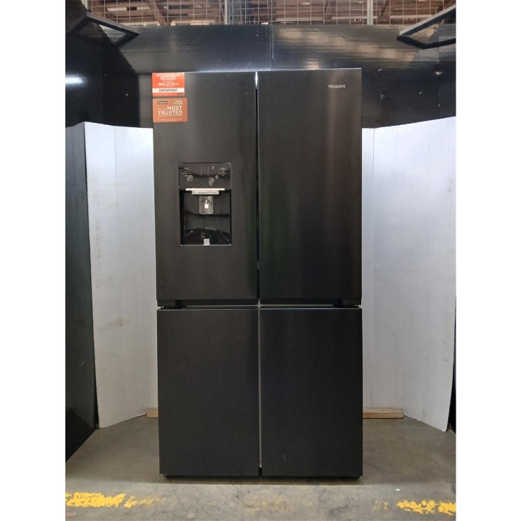 Refurbished Hotpoint HPGF 6564 XK4UK Total No Frost American Fridge Freezer with Fresh Shield - Dark Inox