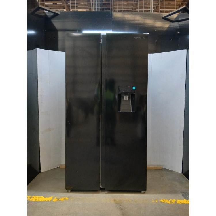 Refurbished Tesla Series 3 American Side by Side Fridge Freezer with Super Freeze Feature - Black