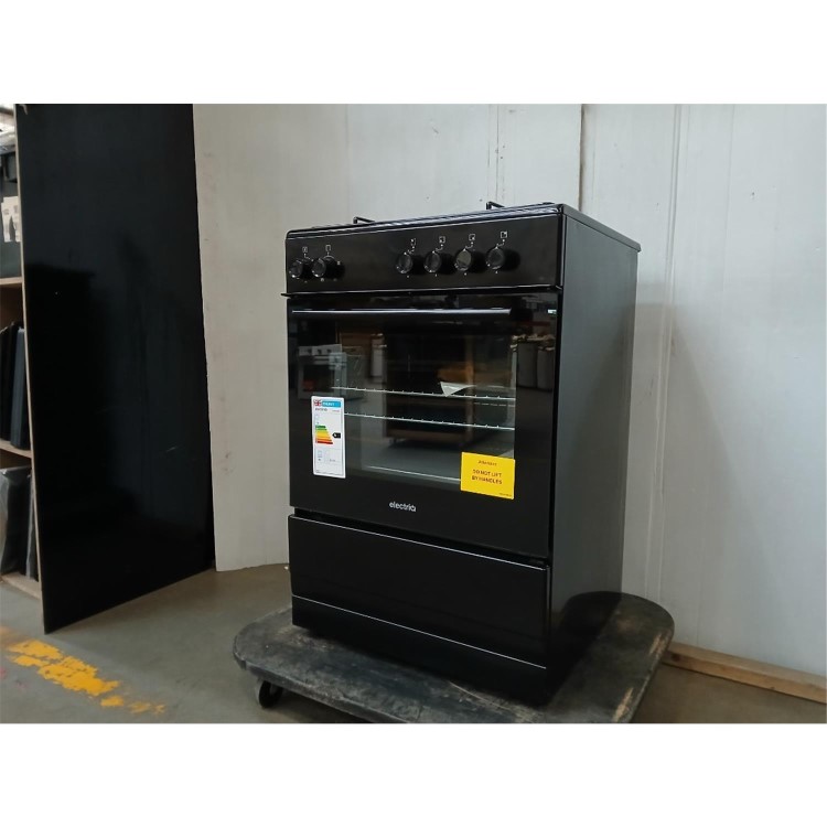 GRADE A2 - electriQ 60cm Dual Fuel Cooker - Black